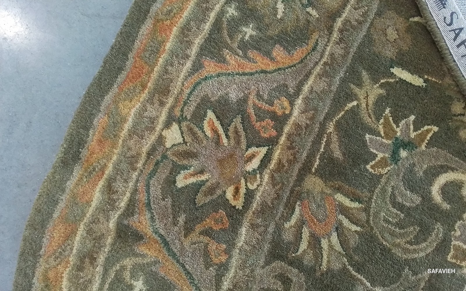 OLIVE / GOLD 7′-6″ x 9′-6″ Cut on Rug, Reduced Price 1172789371 AT52A-8OV