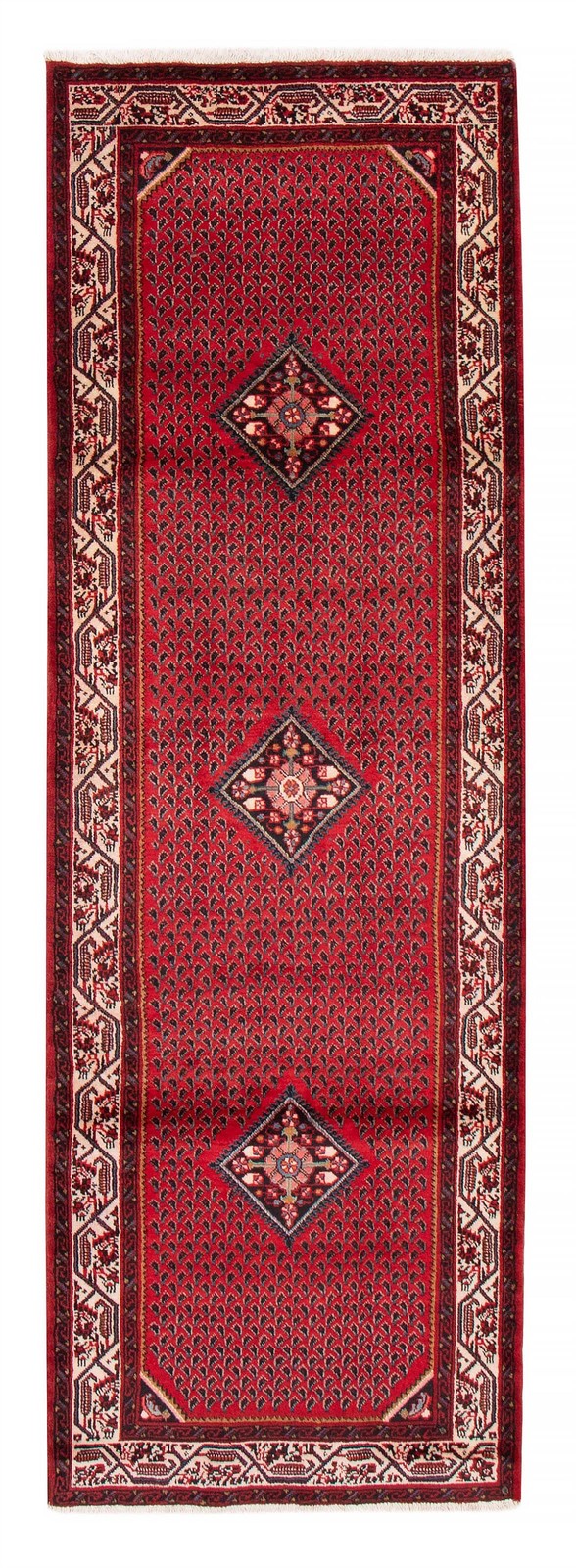 3’5″ x 10’0″ Vintage Hand-knotted Runner Rug Traditional Oriental Wool Carpet