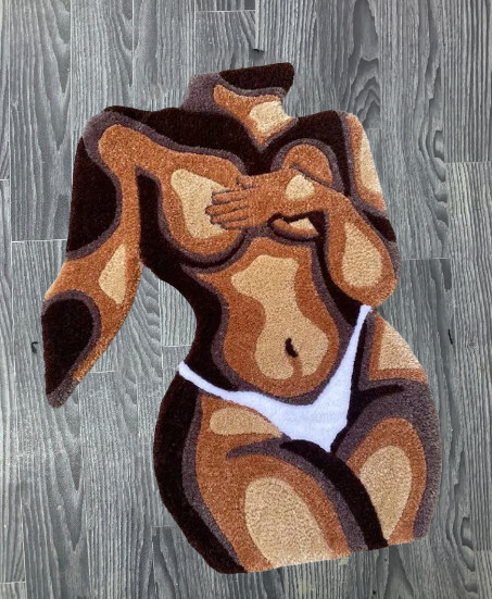 Women`s Body Rug | Customized | Handtufted Body Rug | Lady Body Rug