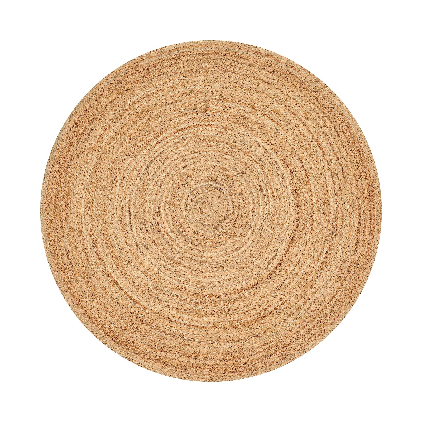 Savi Home Jute Area Rug Handwoven 4ft Round Natural Rustic Vintage Beige Braided