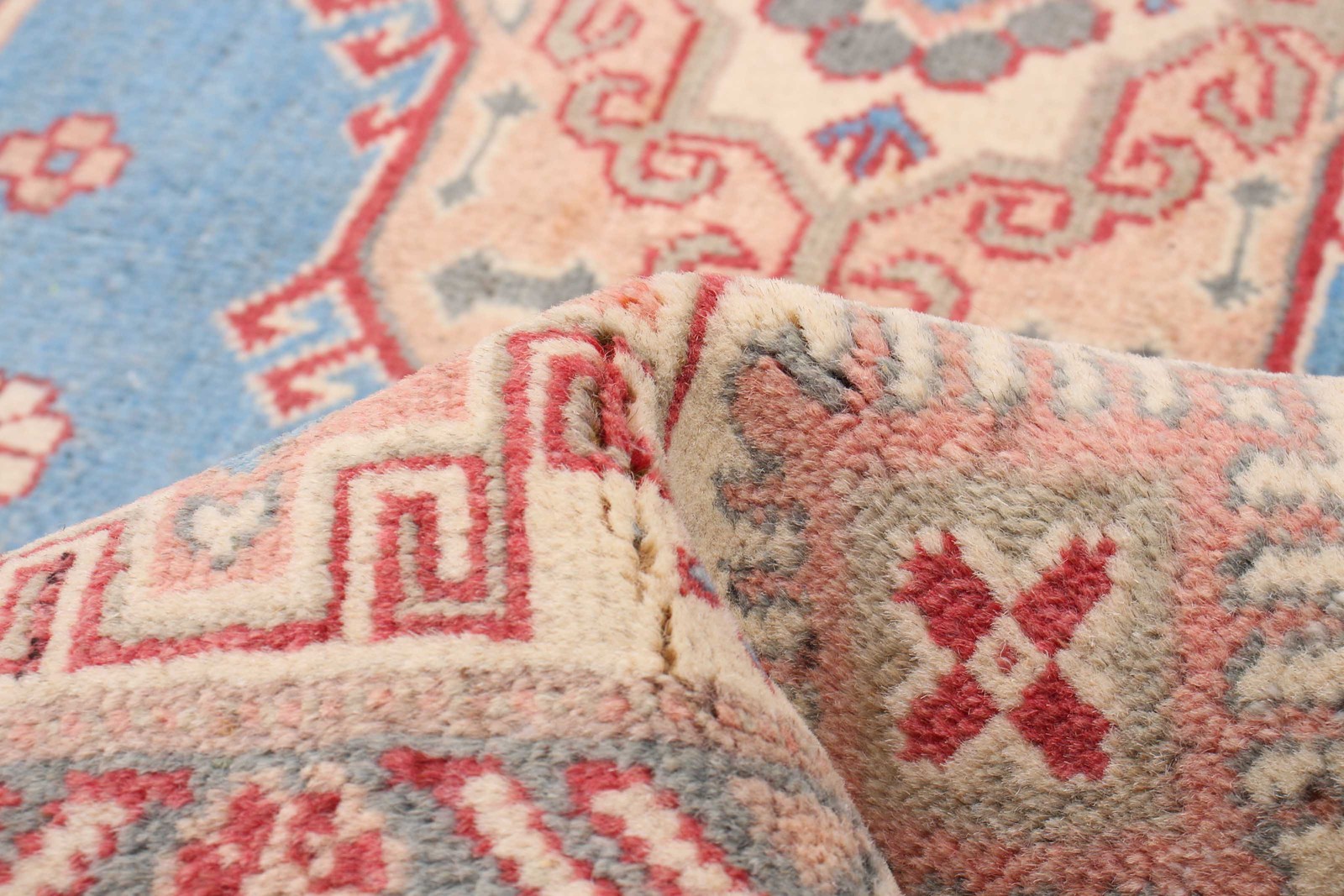 Traditional Sky Blue Hand-knotted Area Rug 7’10” x 10’4″ Oriental Wool Carpet