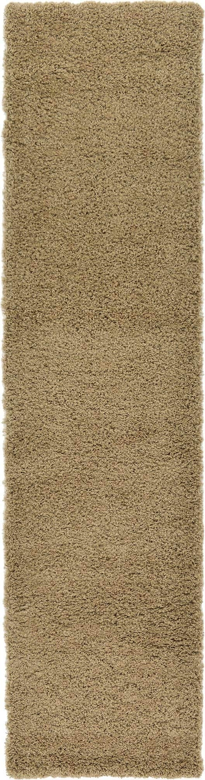 Unique Loom Solid Shag Collection Area Rug (2′ 7″ x 10′ Runner, Sandy Brown)