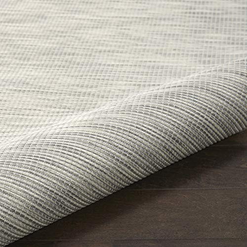 Home Positano Light Grey 2’2″ x 10′ Area Rug – Easy Clean, Non Shedding, Bed