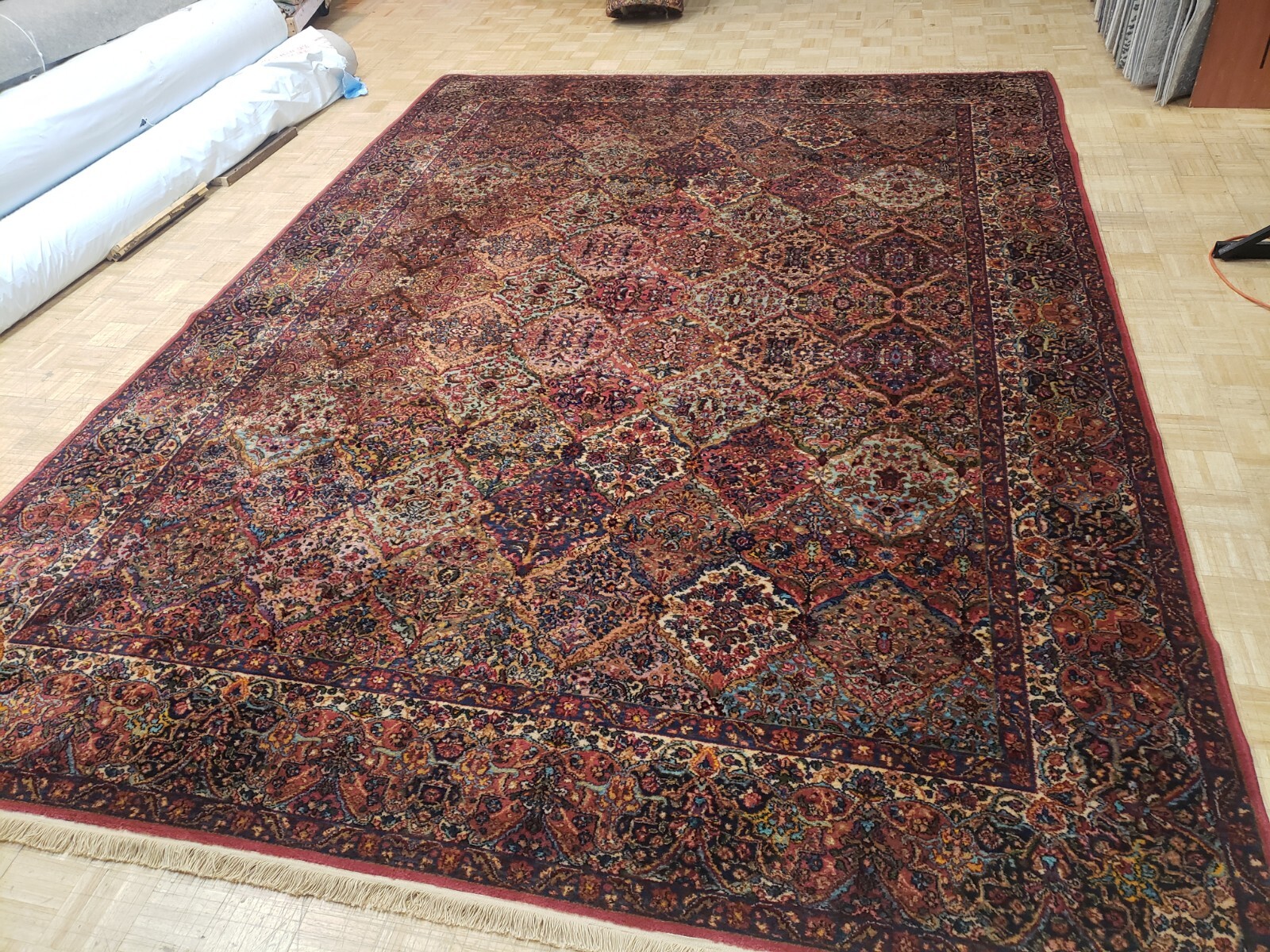 10×14 GENUINE ANTIQUE KARASTAN RUG MULTICOLOR PANEL KIRMAN 717 100% WOOL RUG VGC