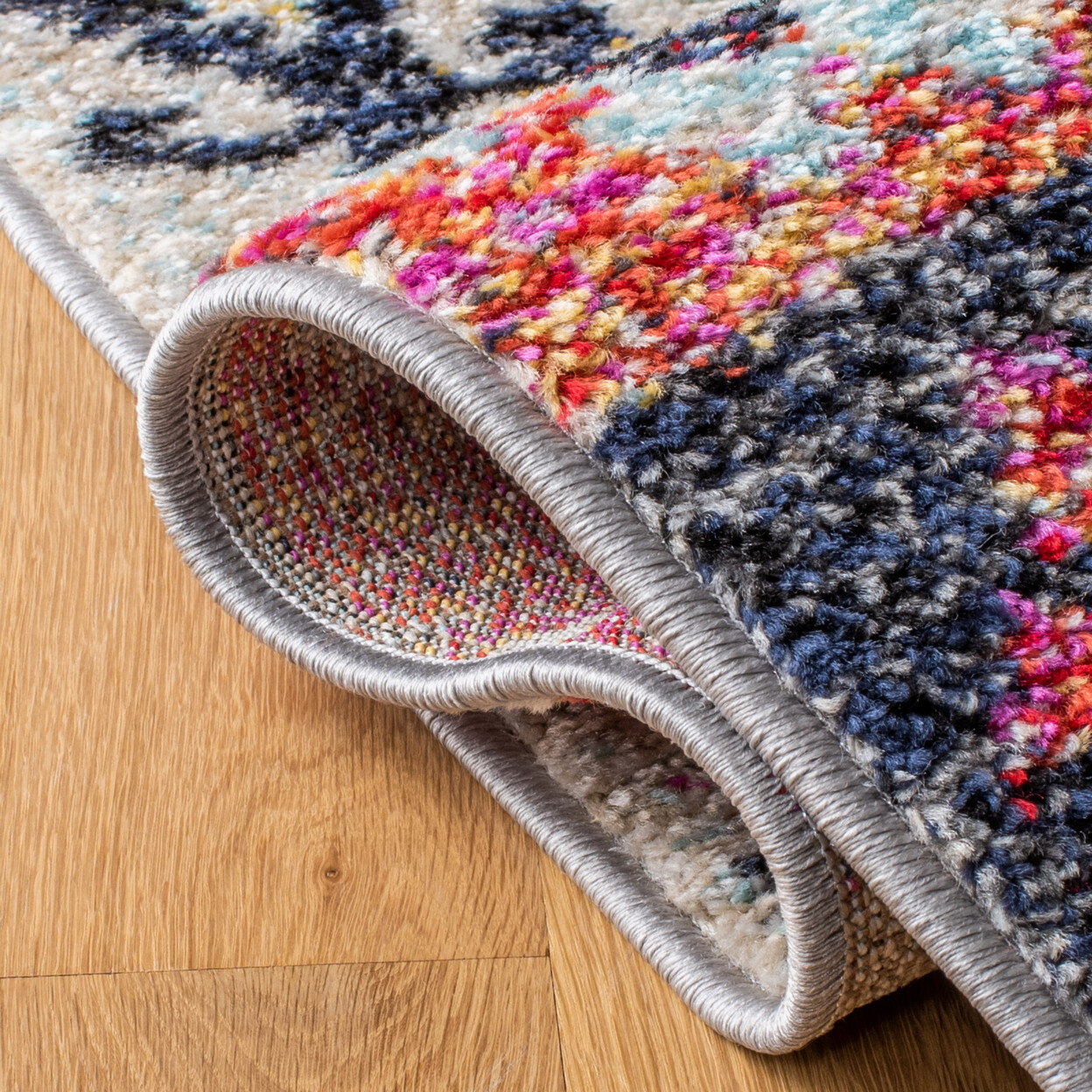 SAFAVIEH Adirondack Collection ADR224J Aqua / Fuchsia Rug