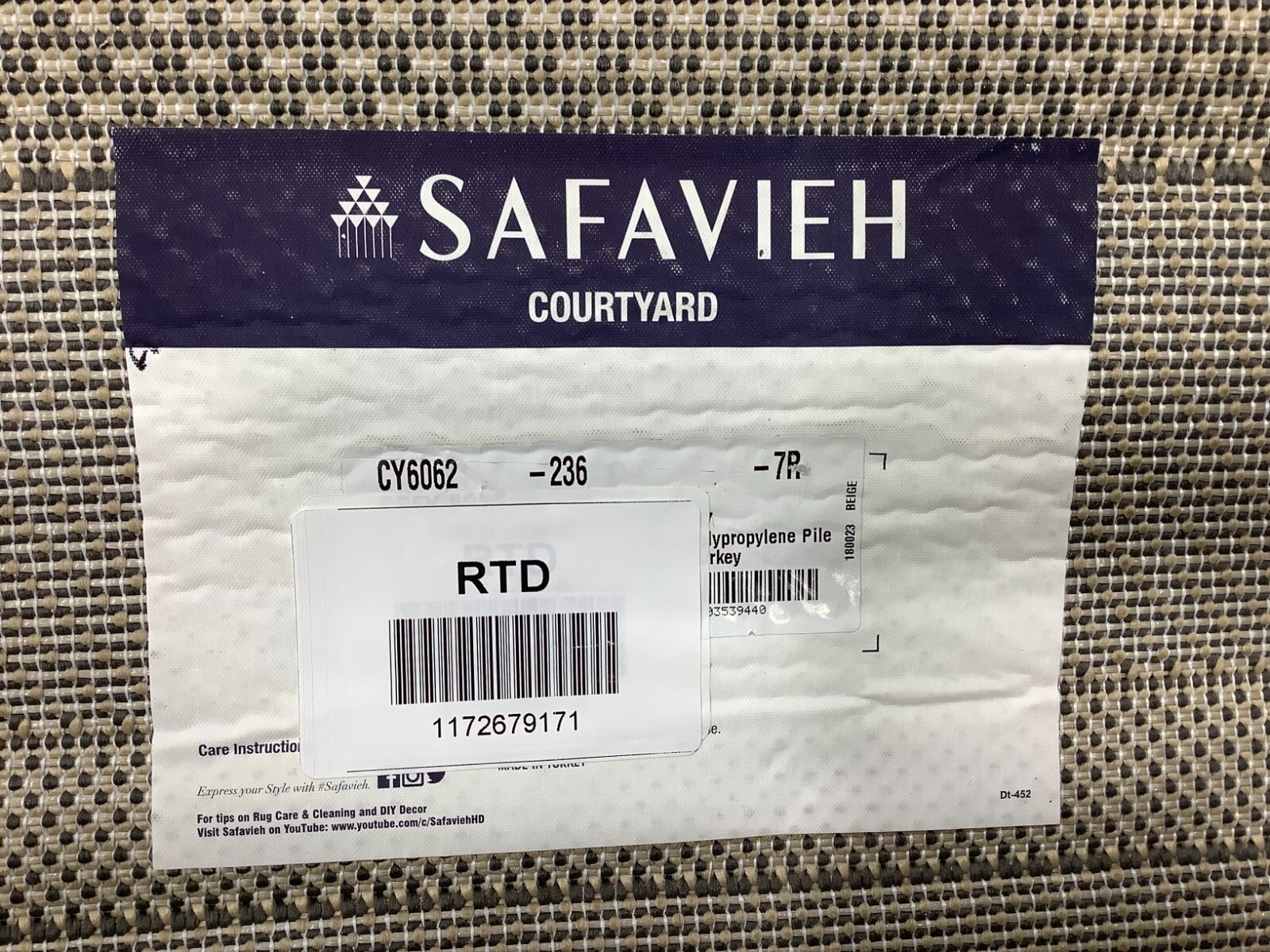 GREY / BONE 6′-7″ x 6′-7″ Cut on Rug, Reduced Price 1172679171 CY6062-236-7R