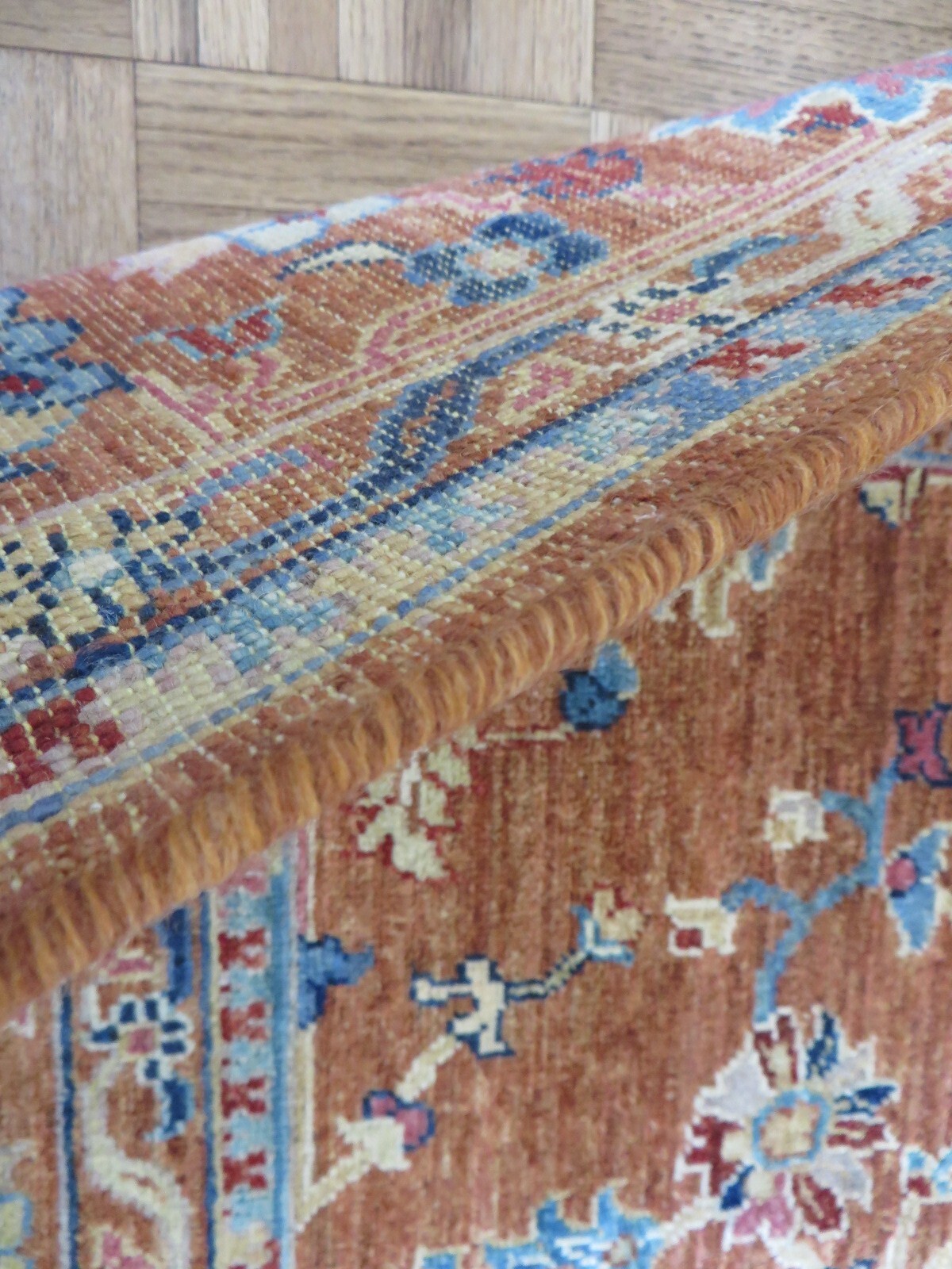 4’10 x 6’9 Hand Knotted Rust Fine Peshawar Oriental Rug G14321