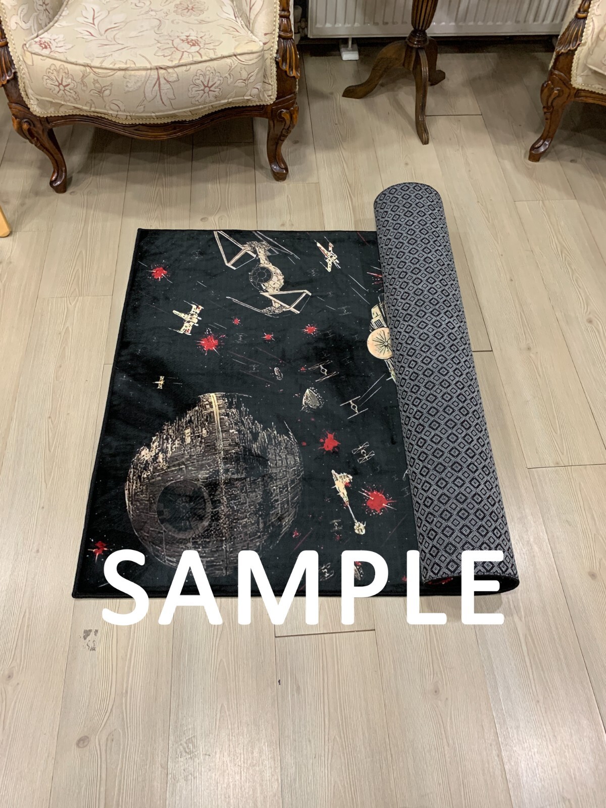 Movie rug, beige rug, cinema room rug, cinema decor, cinema rug, movie room rug