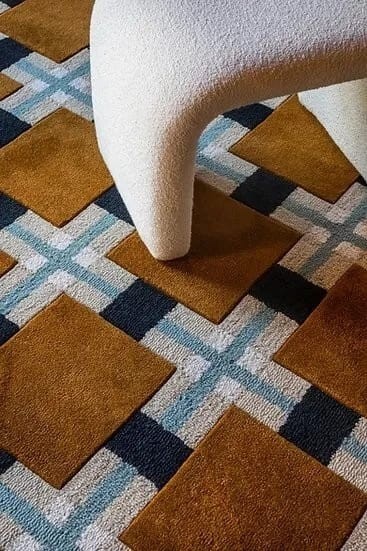 Evelina Kroon Ochre Fields rug |Handmade Tufted Area Rug | 6×9 8×10 Custom size