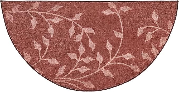 Half Round Hearth Rug, Half Circle Door Mat Non-Slip Fireplace Mat for Mantel