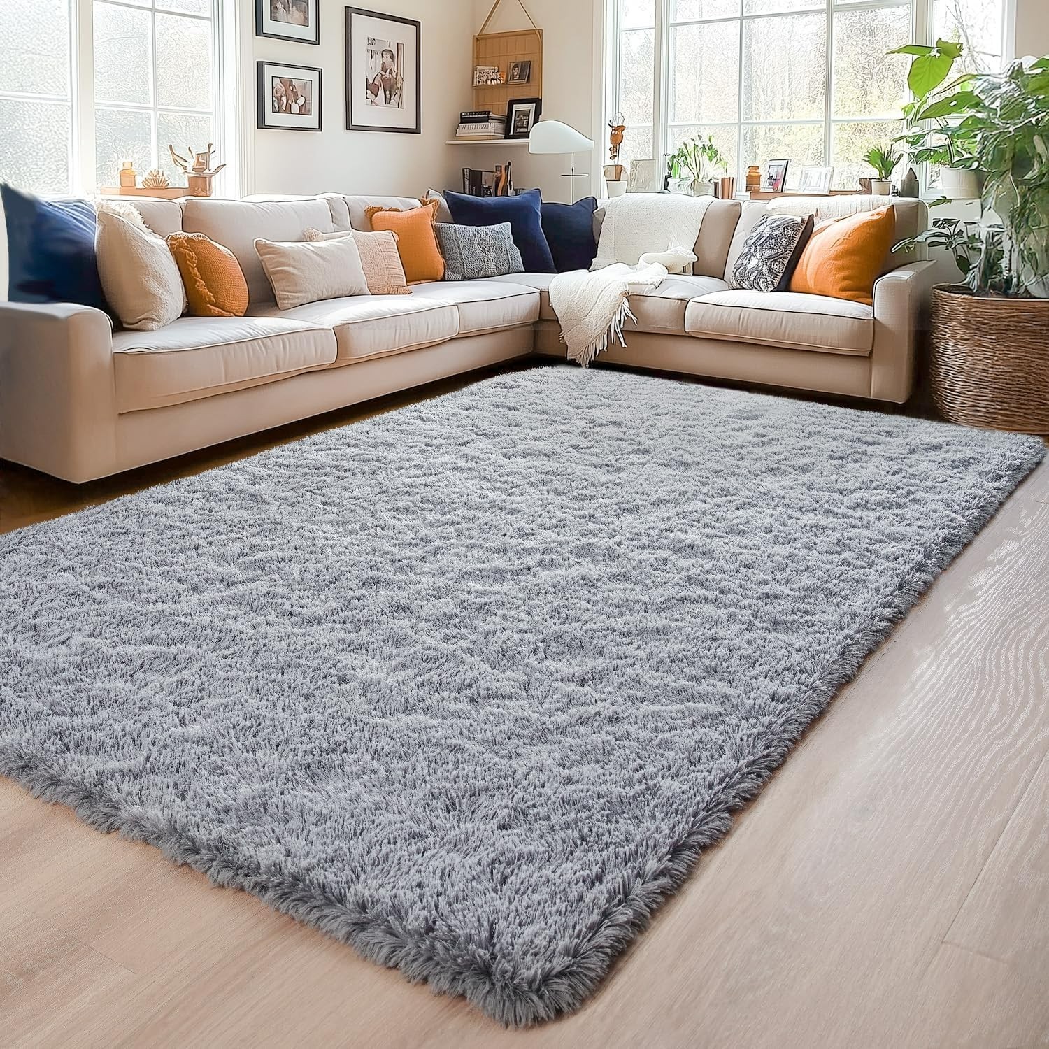 Soft Area Rugs for Bedroom Living Room Plush Fluffy Rug 9×12 Feet, Shag Furry…