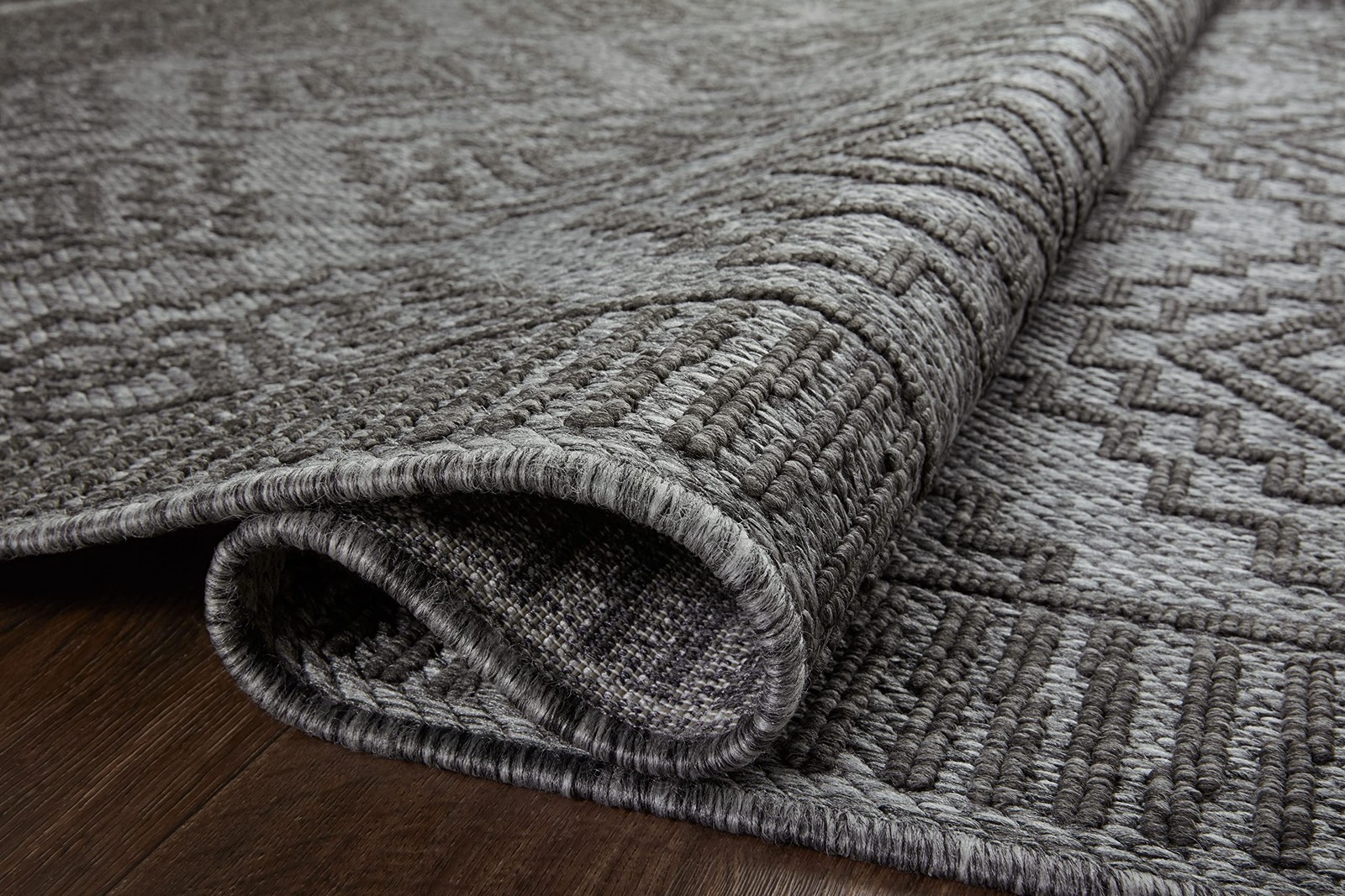 Loloi Ii Rainier Collection Rai-06 Grey/Charcoal Indoor/Outdoor 2-2 X 3-9