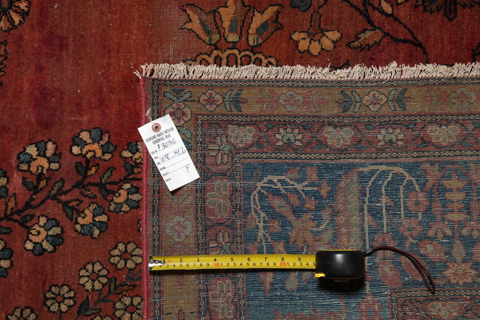 10.8 x 14.6 Antique Perrsian Kashaan Rug 1940’s #F-3056