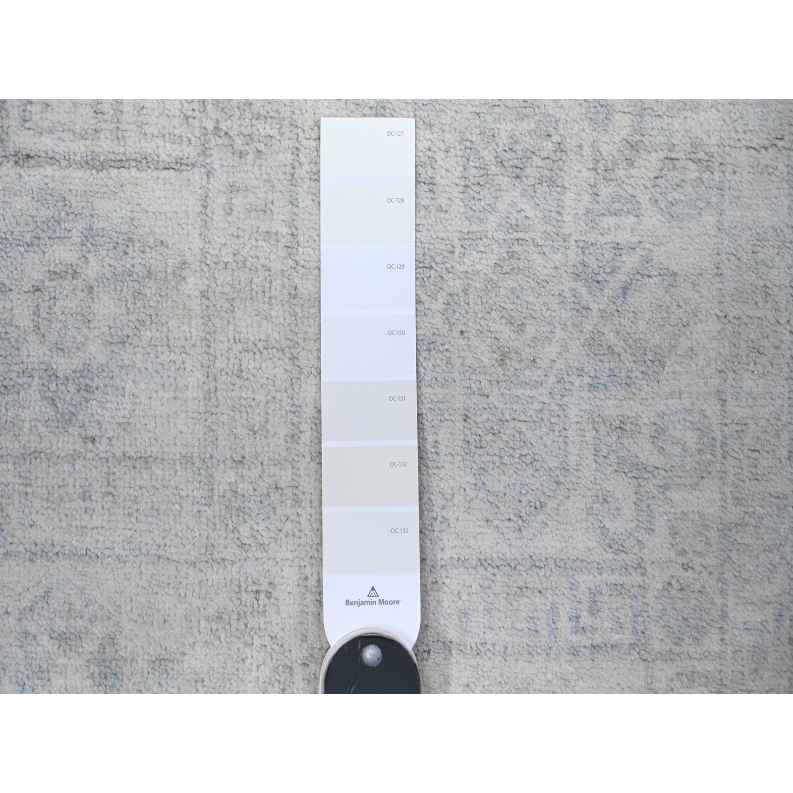 3’10″x5’7″ Ivory White Wash Peshawar Khotan Design Wool Hand Knotted Rug R74786