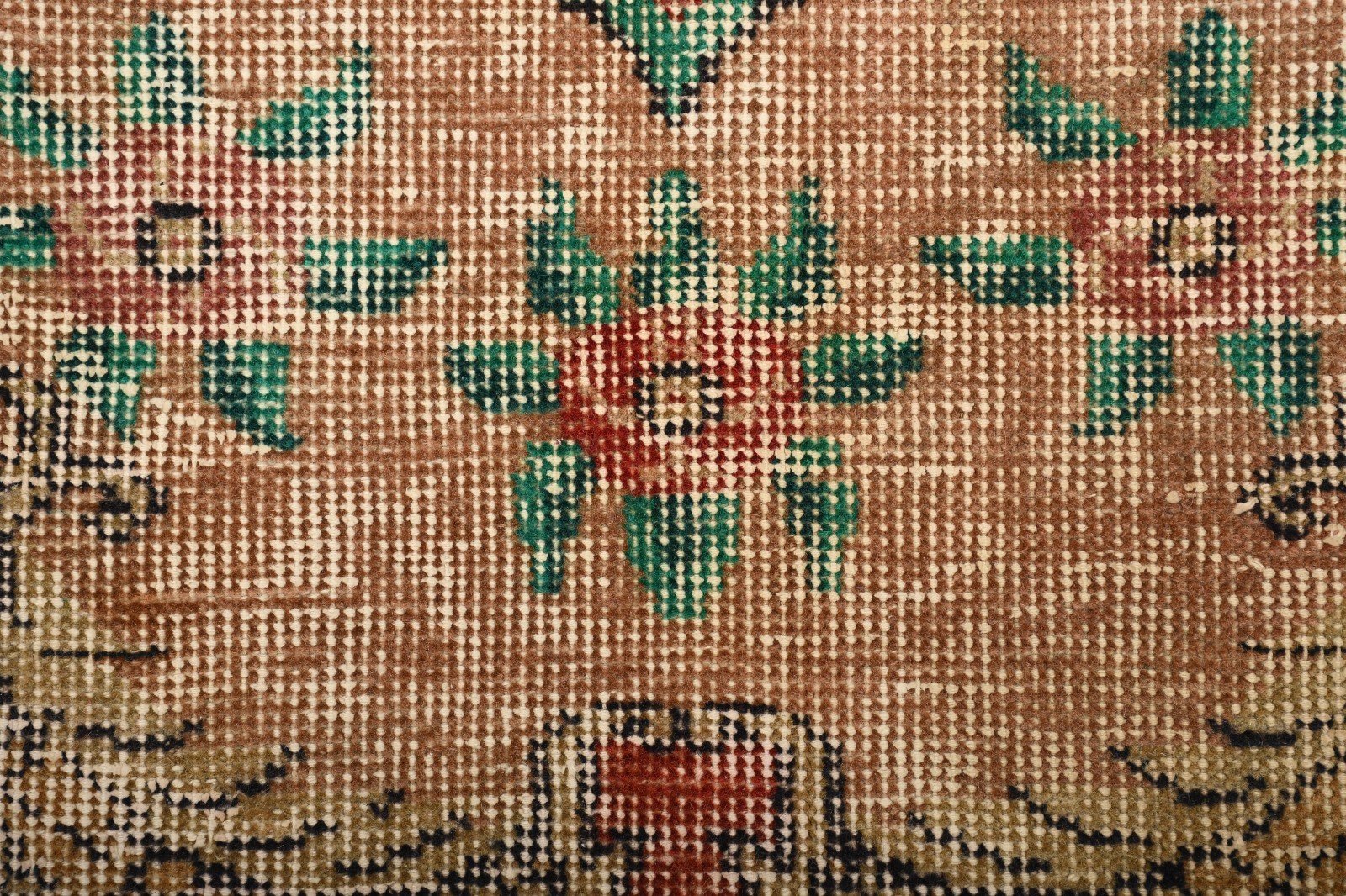 4×7 Vintage Turkish Rug, Handmade Beige Wool Rug, Isparta Oriental Rug