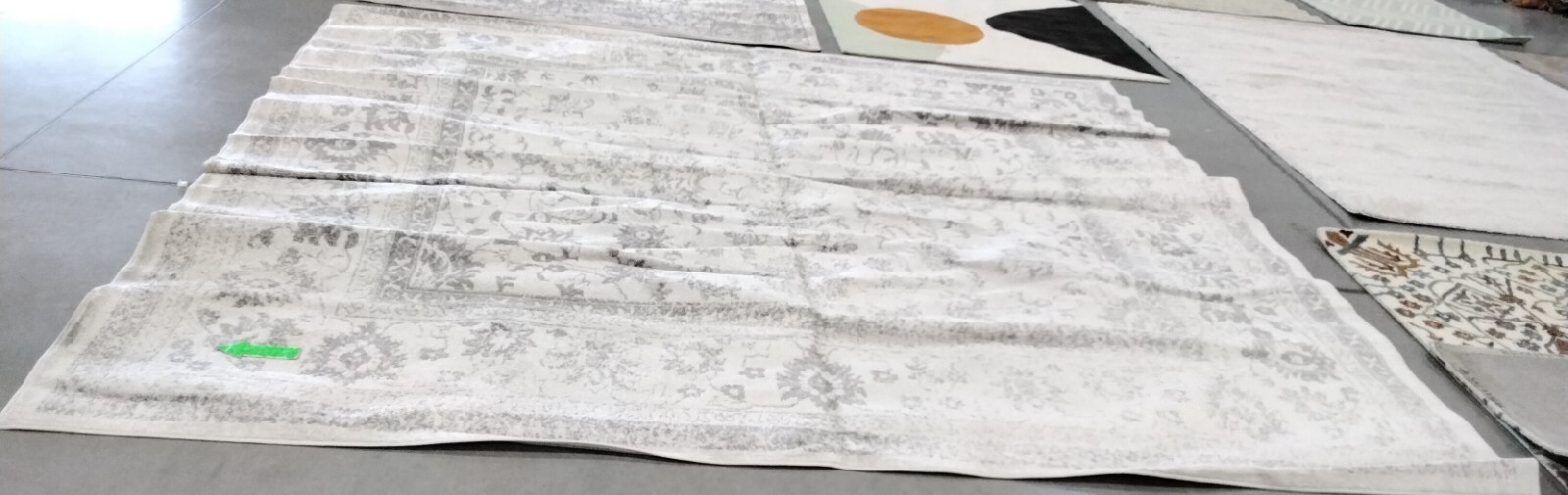 IVORY / SILVER 11′-0″ x 11′-0″ Stained Rug Reduced Price 1172764205 ADR109C-11SQ