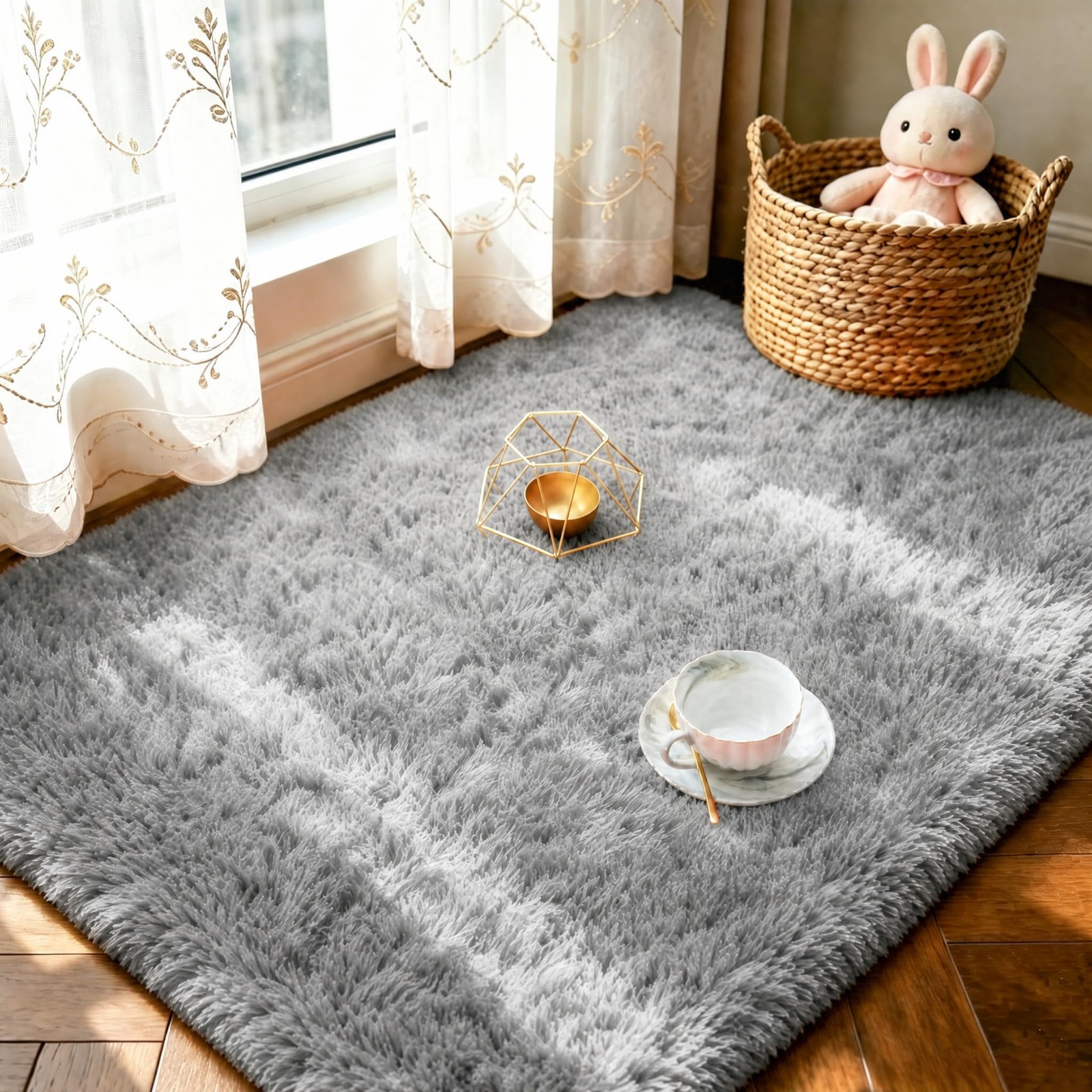 Ultra Soft Indoor Modern Area Rugs Fluffy Living Room Carpets for Children Be…