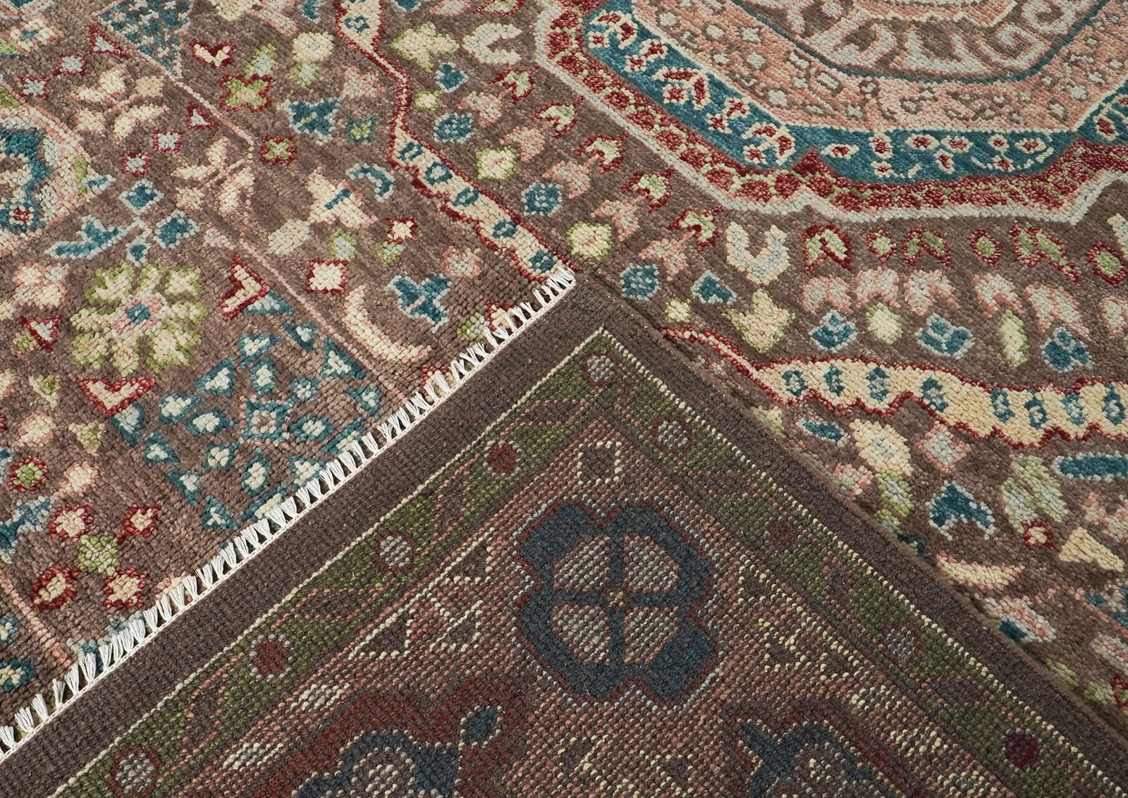 9’9″x14’3″ Hand Knotted Wool Brown Oushak Traditional Rug