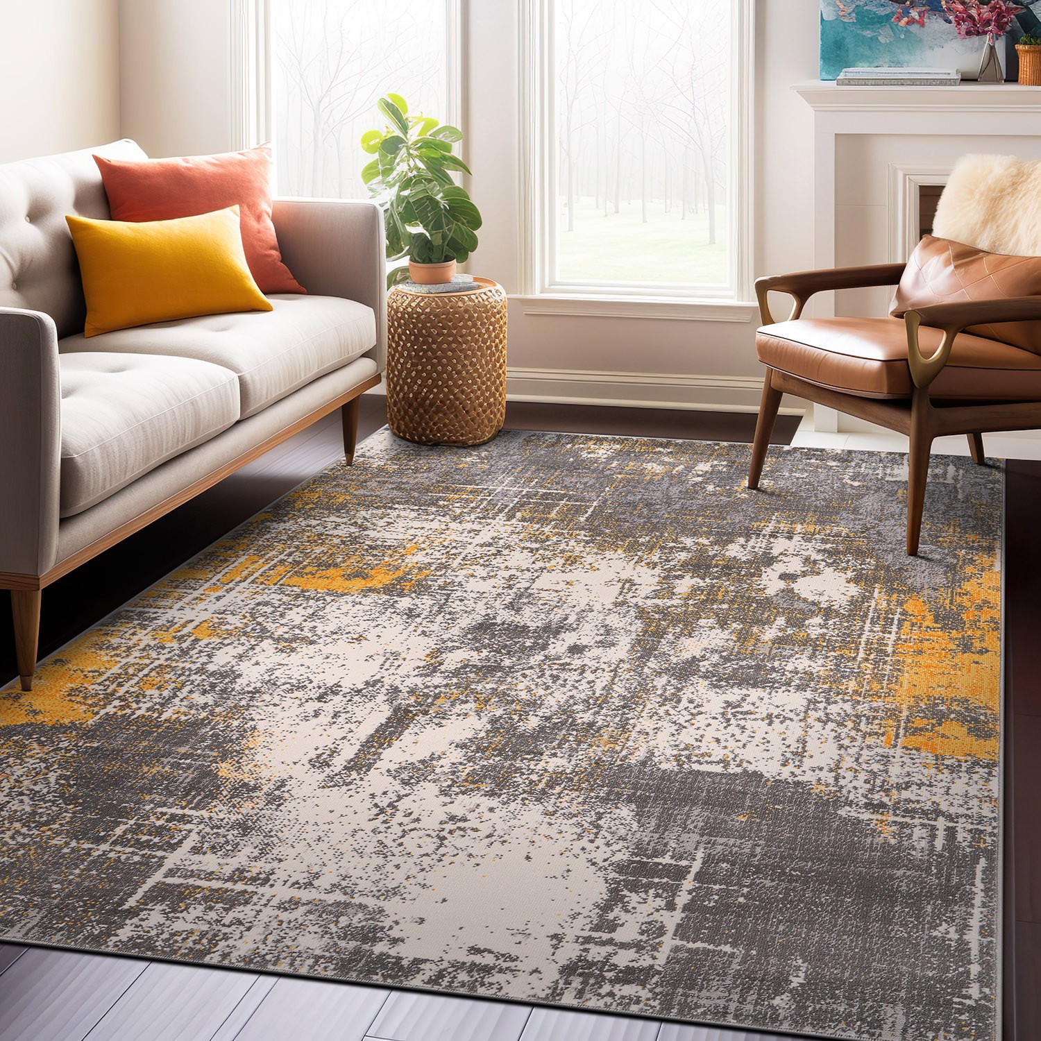 Rugshop Area Rug Perugia Modern Abstract Rugs for Sale Dining Room Rugs 5X7 Rug