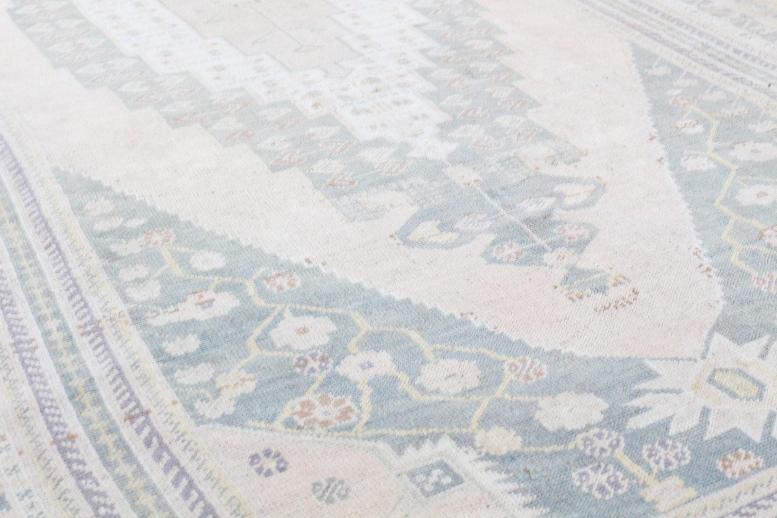 5,2×10,9 ft Vintage Rug, Turkish Large Rug, Blue White Southwestern Wool Rug