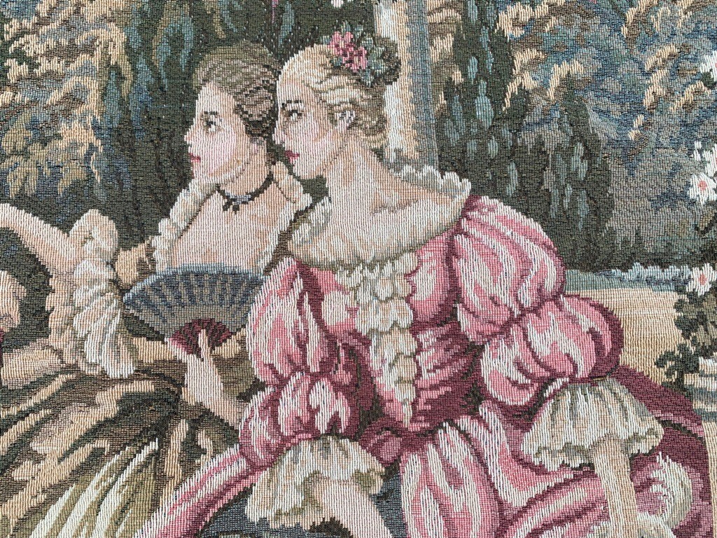 Vintage French Tapestry Pictorial Tapestry Romantic Home Decor Tapestry 4×5 ft