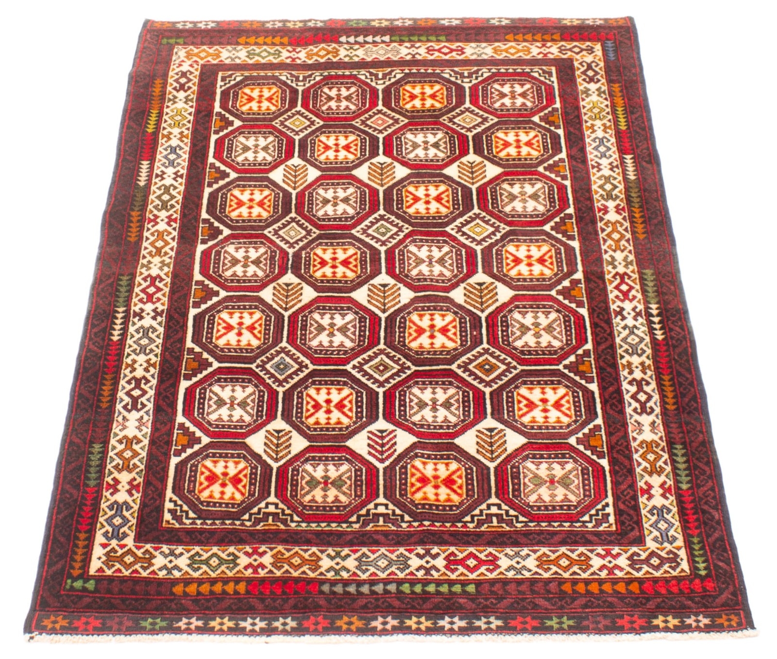 Traditional Vintage Hand-Knotted Area Rug 3’7″ x 5’9″ Oriental Wool Carpet