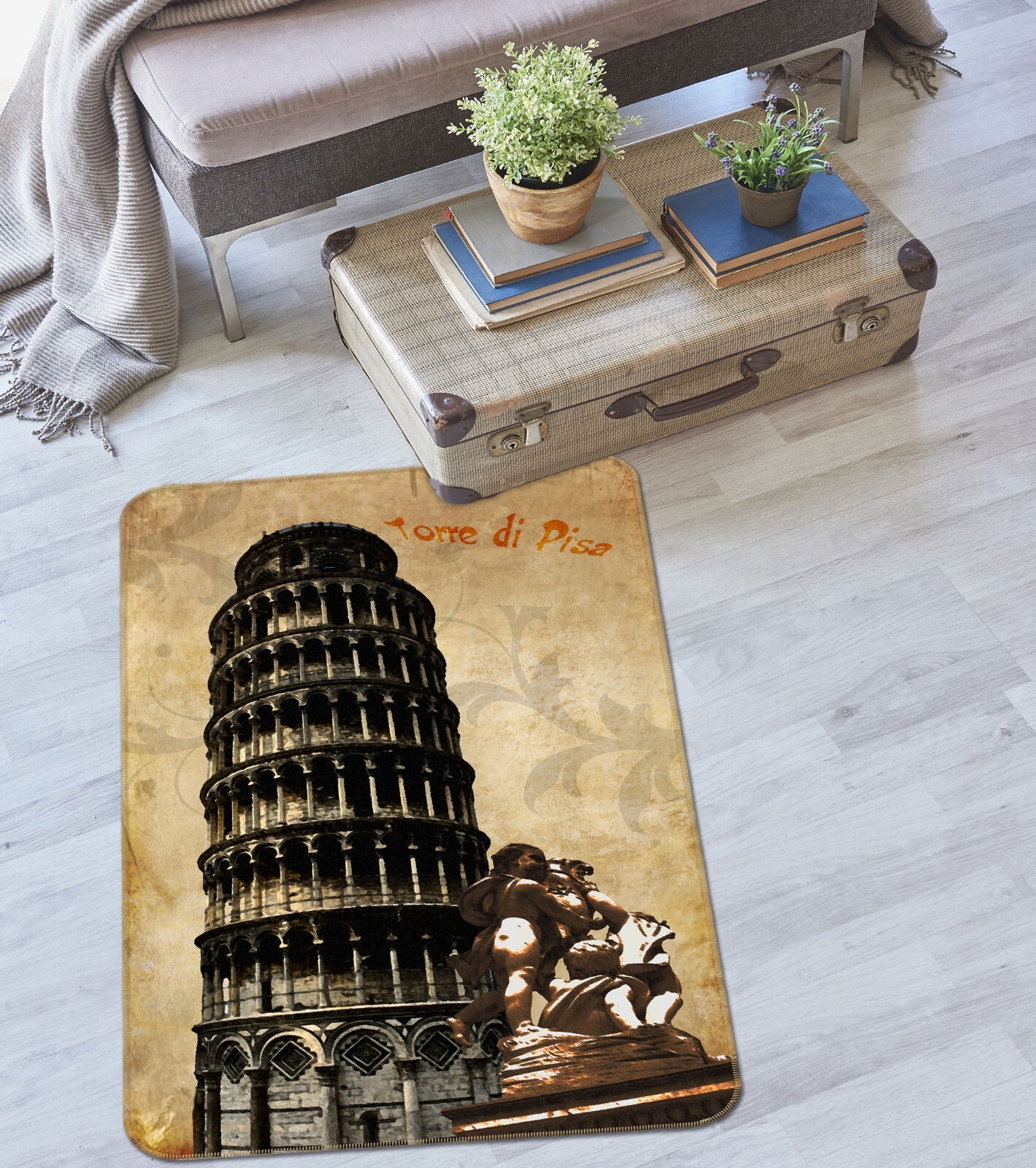 3D Leaning Tower Of Pisa ZHUA963 Game Non Slip Rug Mat Photo Carpet Amy