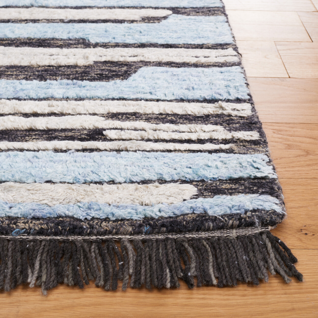 SAFAVIEH Kenya KNY558H Handmade Charcoal / Blue Rug