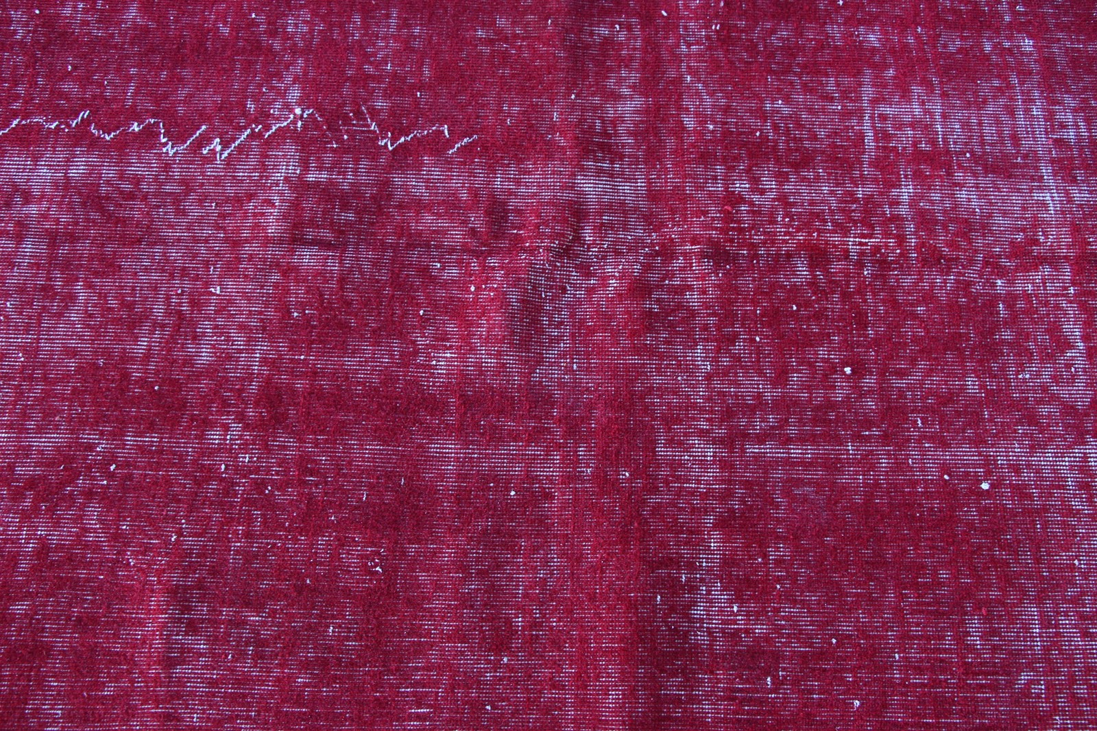 3,9×6,6 ft Vintage Rug, Turkish Area Rug, Red White Polka dot Wool Rug
