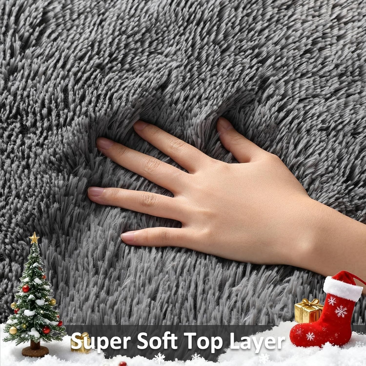 2×6 Washable Runner Rug for Hallway,Non-Slip Fluffy Soft Bedside Rugs, Bedroom
