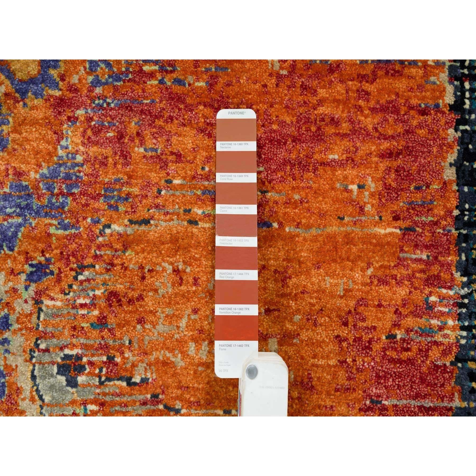 10’2″x14’3″ Rust Red Ancient Ottoman Erased Design Hand Knotted Wool Rug R65177