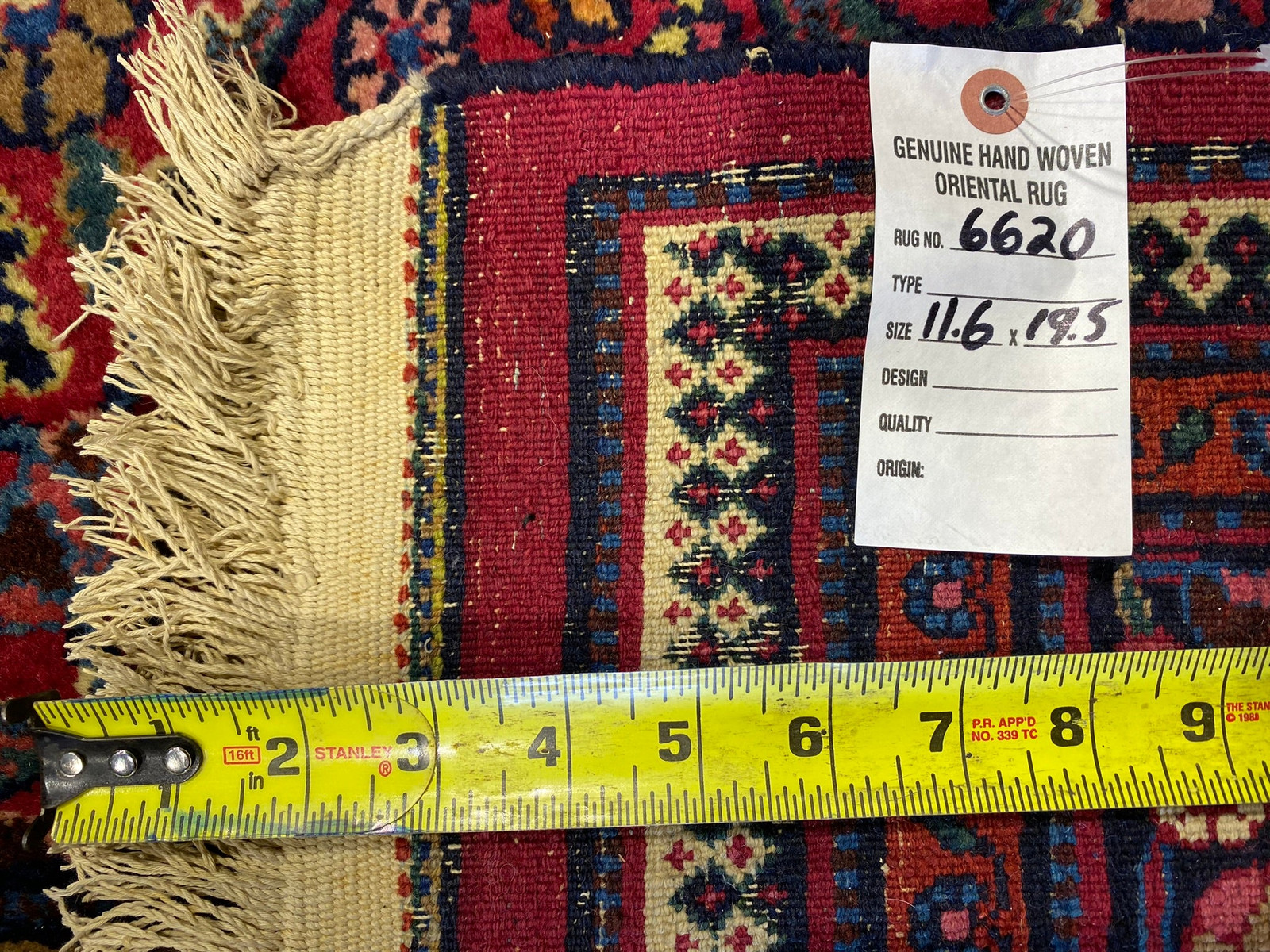 12×19 Antique Perrsian Khorasan Saber Large Rug SIGNED #F-6620