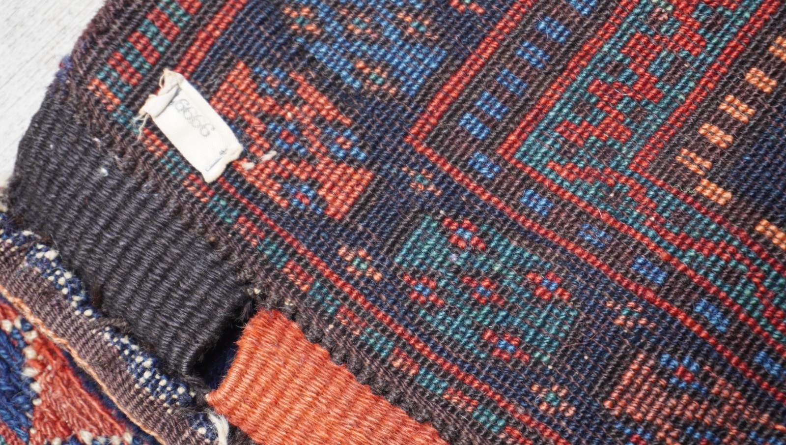 3′ x 3’6″ Rare Antique Kurdish Bag Face Hand Knotted 100% Wool Tribal Rug