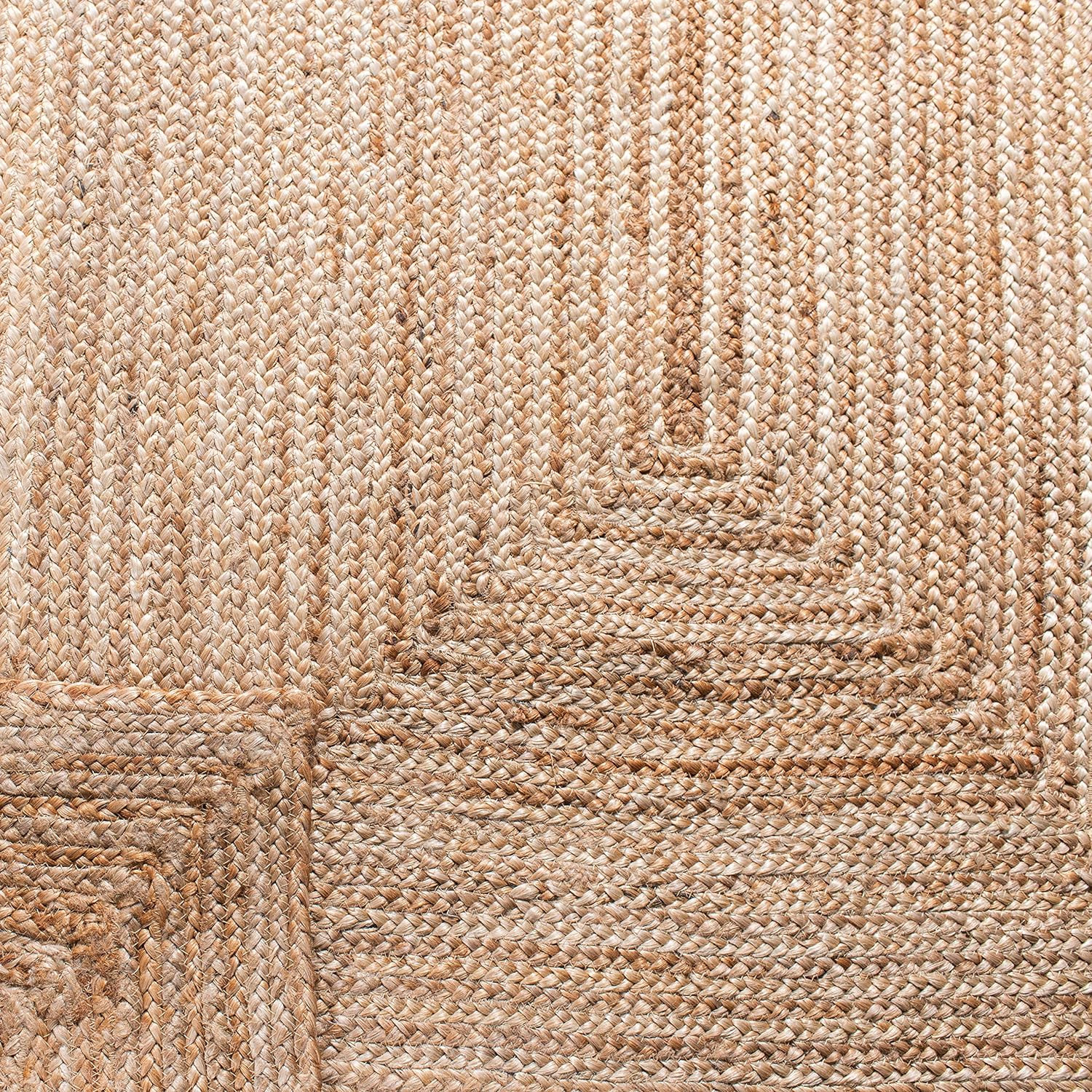 Area Rug 6X9 – Cape Cod Collection – Natural Brown, Handmade Braided Flat Weave