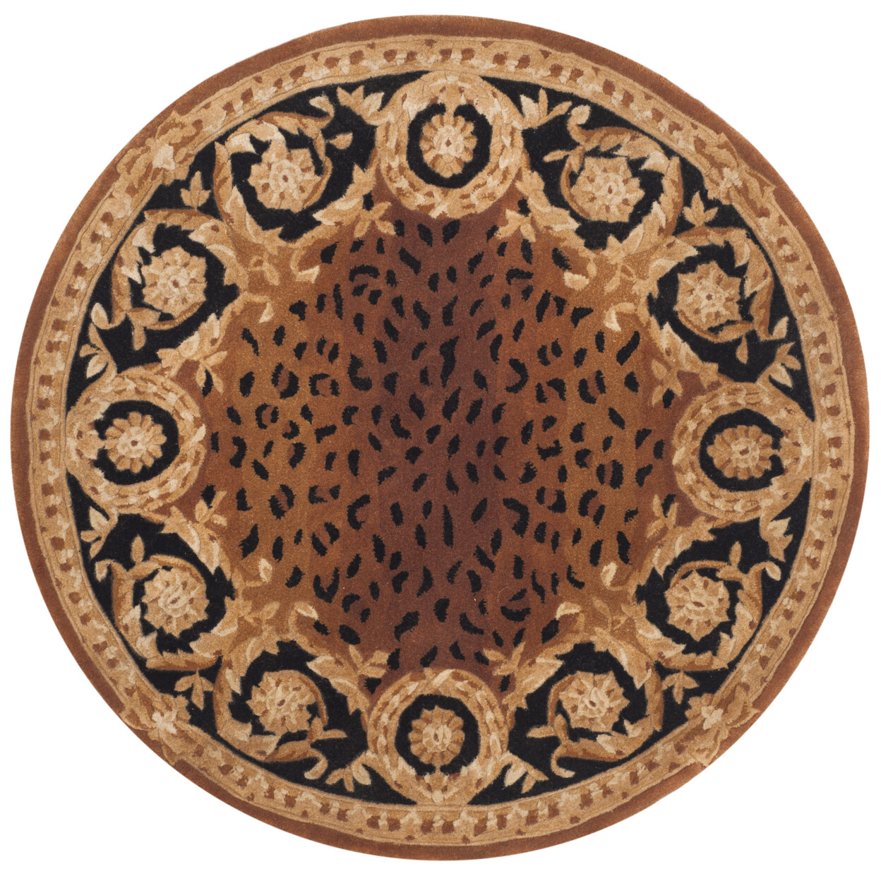 SAFAVIEH Naples NA712A Handmade Black / Gold Rug