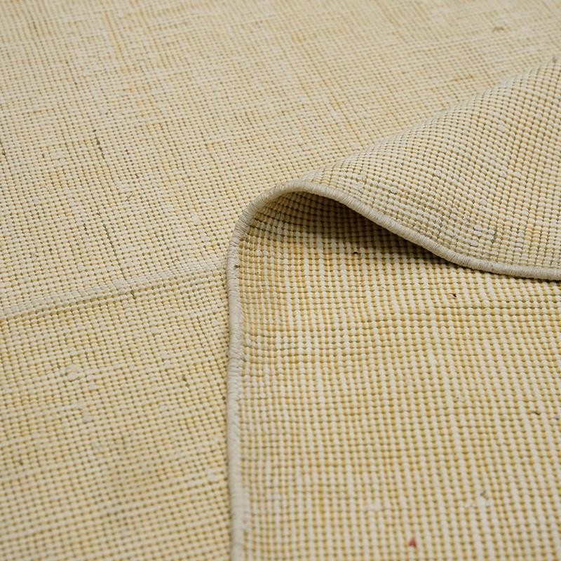 Handmade Cotton Moroccan Shag Rug 4 x 5.10Ft Bohemian Rug Beige Rectangular Area