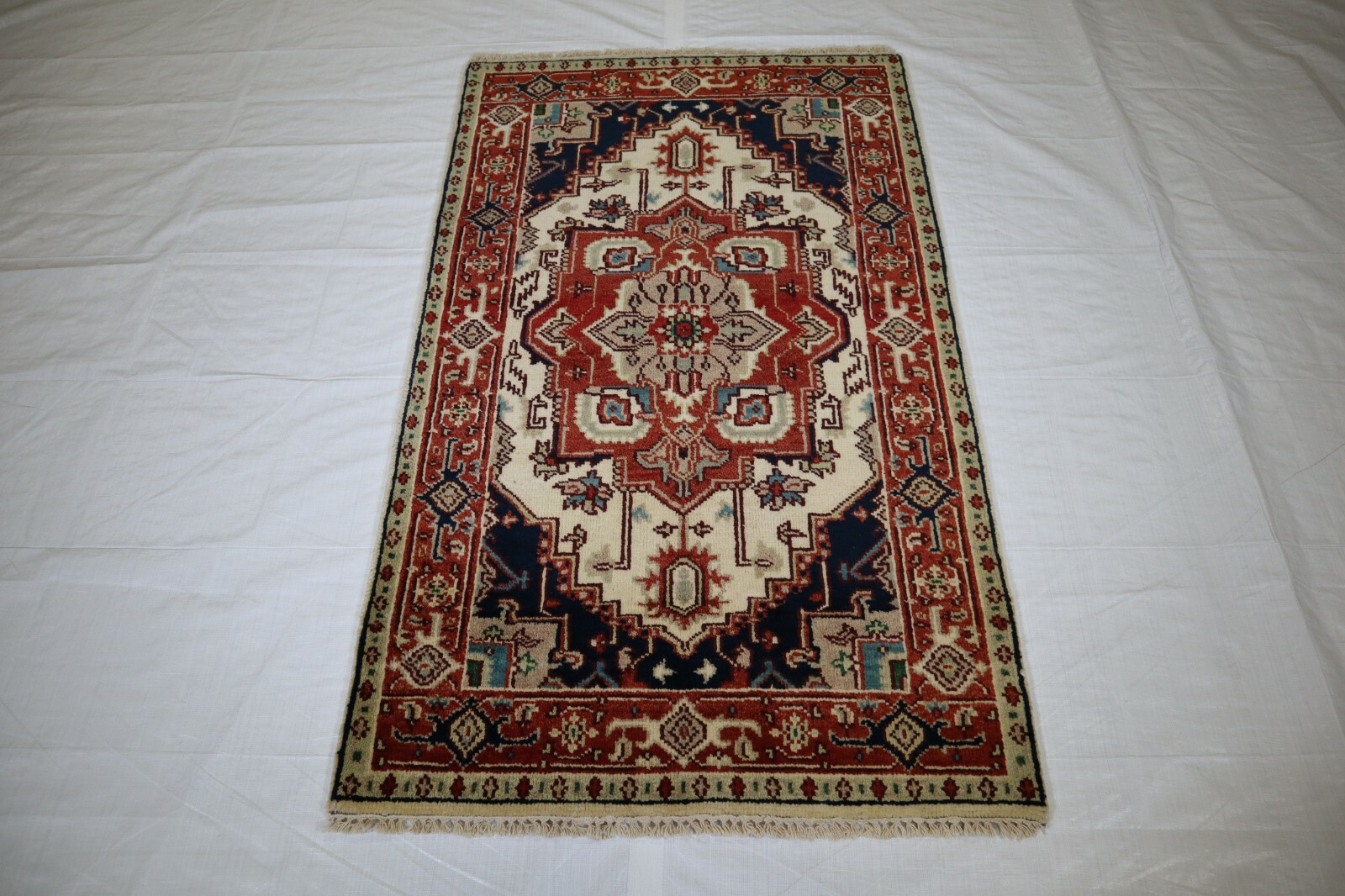 Rug 3×5, Serapi Rug, Colorful Rugs, Hand Knotted Rug, Area Rugs 3×5, Wool Rug