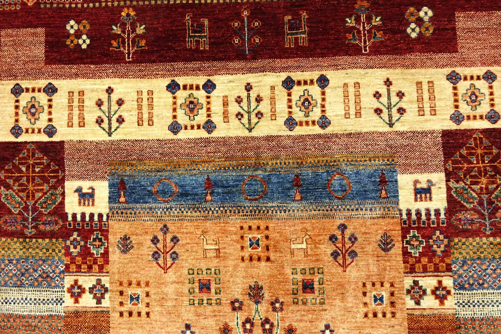 Afghan Ziegler Khorjin Carpet Hand-knotted 170×240 Red Border Wool