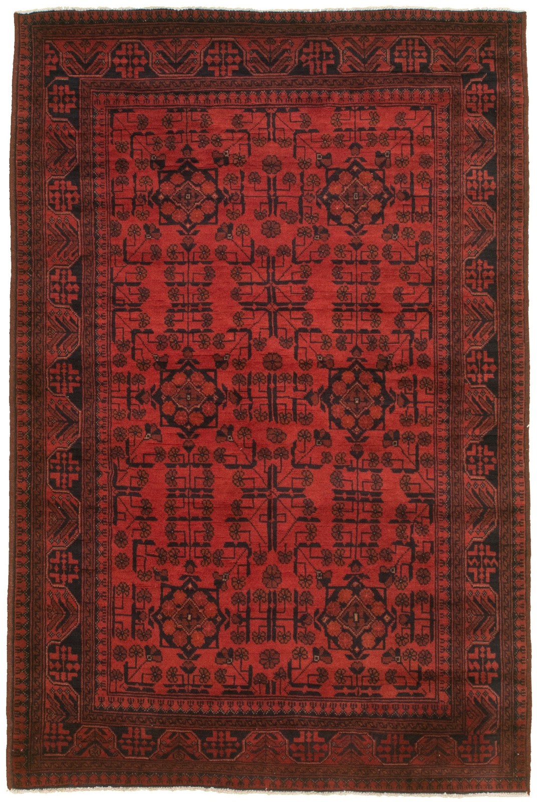 Traditional Hand Knotted Oriental Area Rug 4’4″ x 6’6″ Wool Carpet