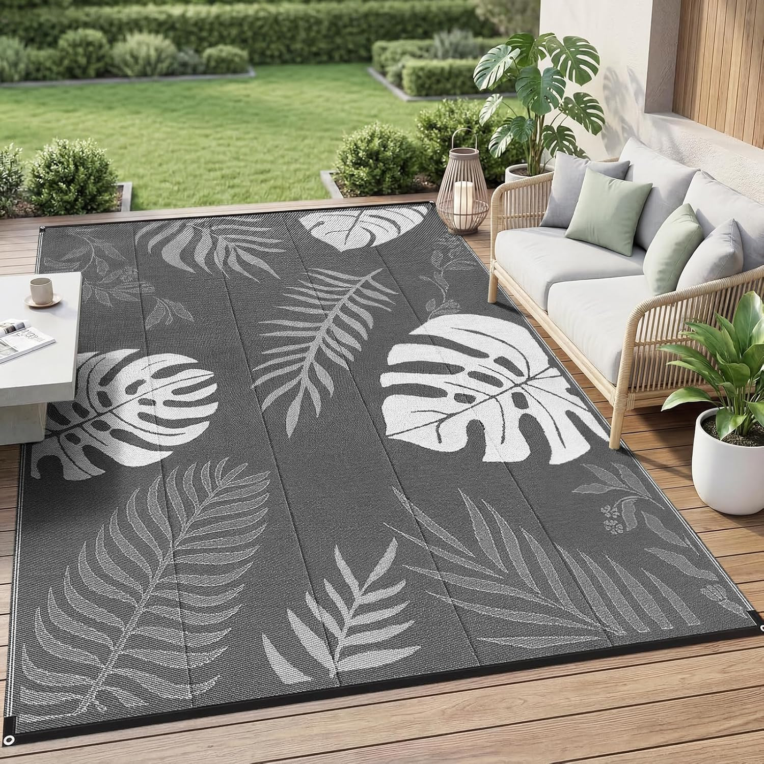 Massive Outdoor Patio Rug – 9X12Ft, Reversible & Water-Resistant & Wear-Resistan