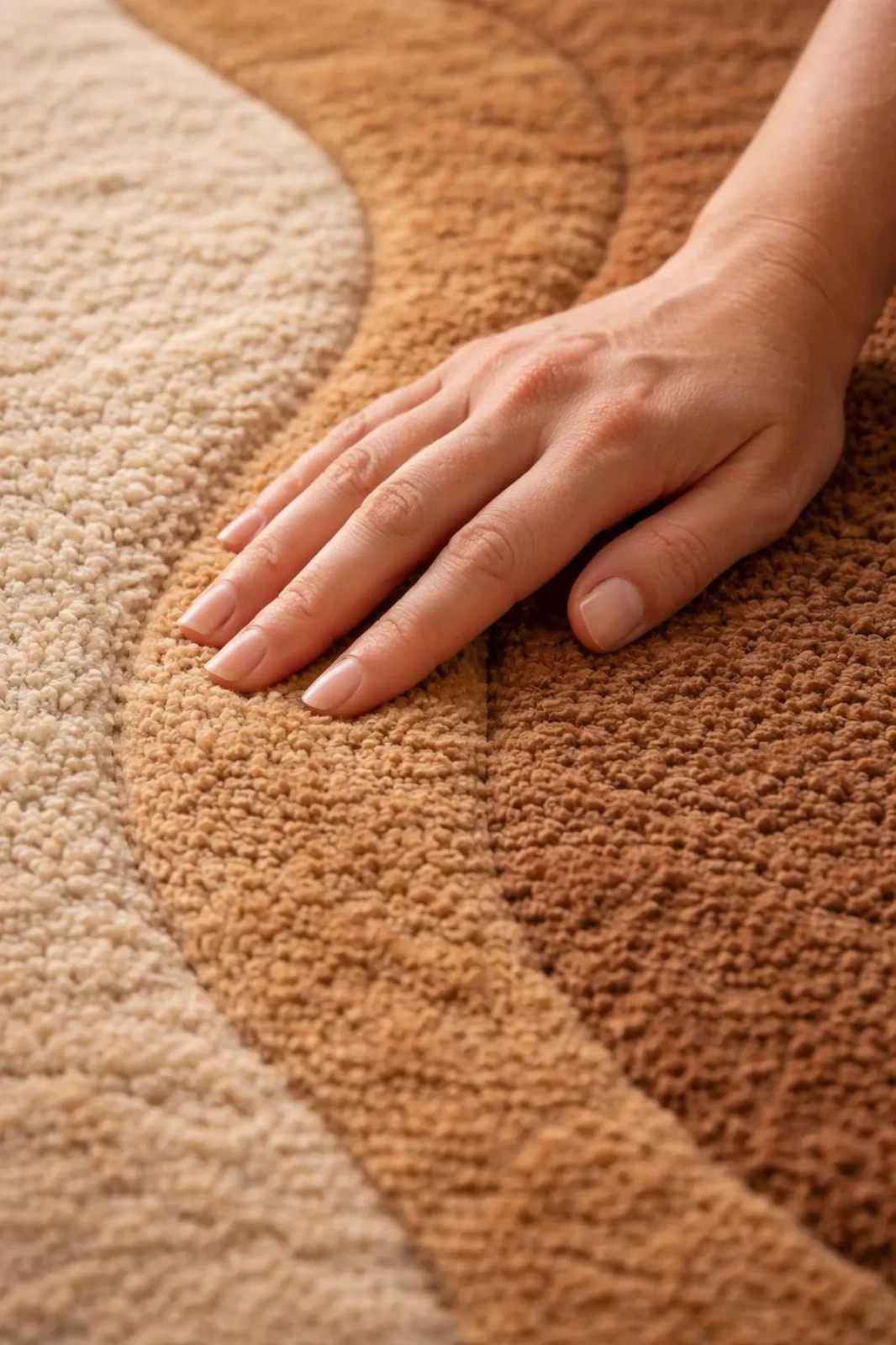 Hand-tufted Wool Rug: Modern Retro Abstract Handmade Living Room Carpet