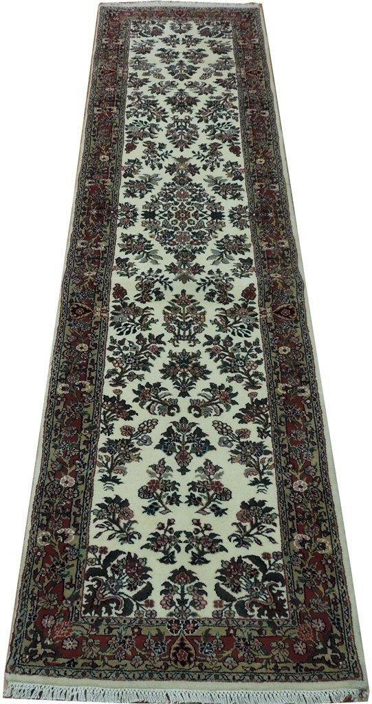 3×10′ Saroukk Runner Ivory Wool Rug 19784