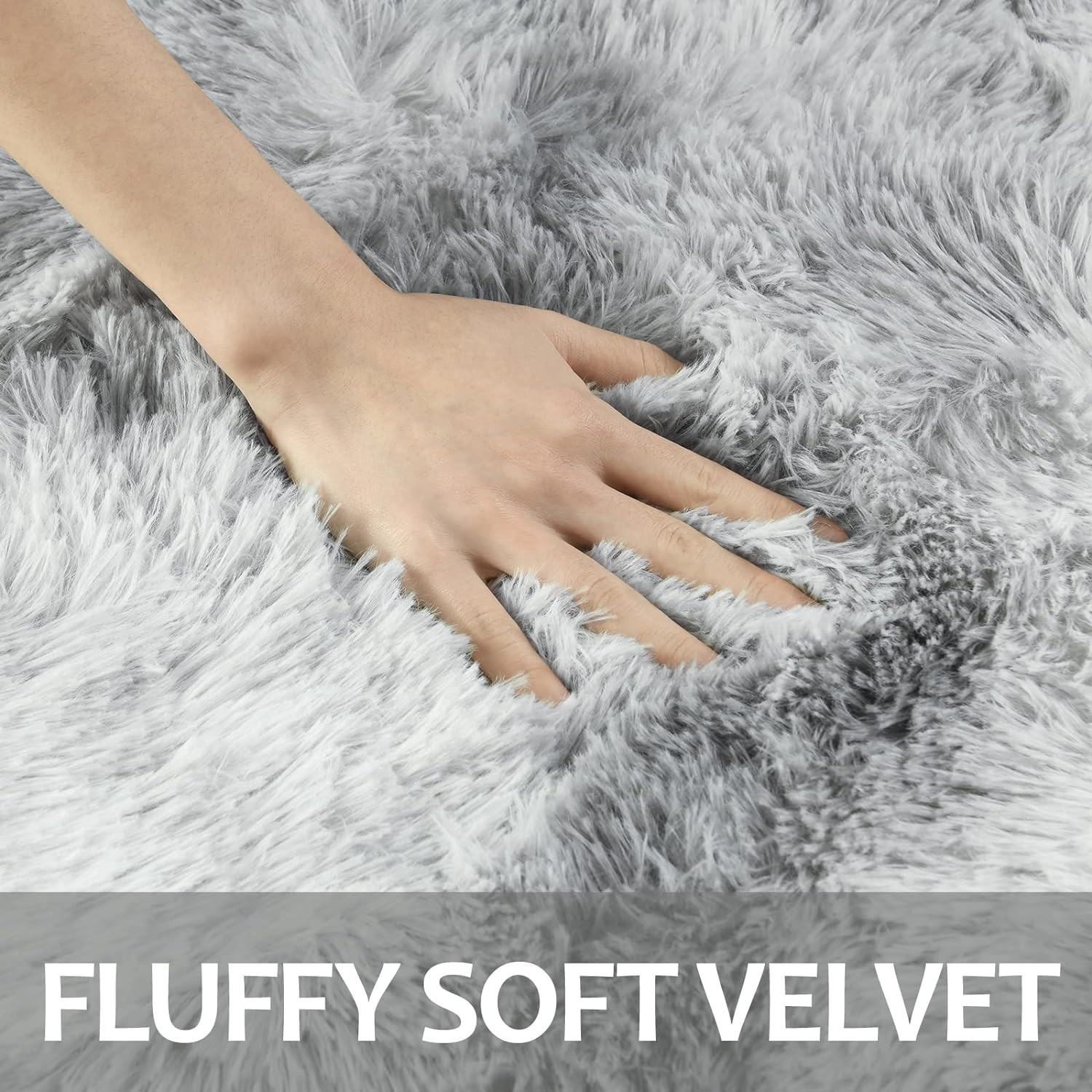 Hutha 4×6 Large Area Rugs for Living Room Super Soft Fluffy Modern Bedroom