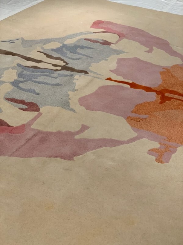 Pasargad DC inkblot style multicolor rug 6’8” X 9’11”