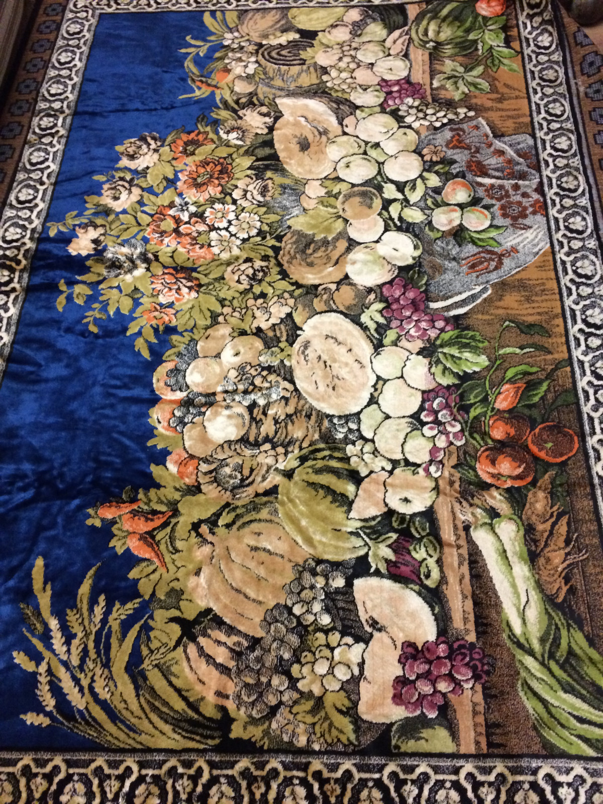 217# Carpet tapestry velor, painting, carpet, velor, velvet, fruits, vegetables