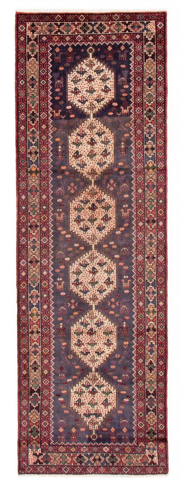 3’5″ x 9’6″ Vintage Hand-knotted Runner Rug Traditional Oriental Wool Carpet