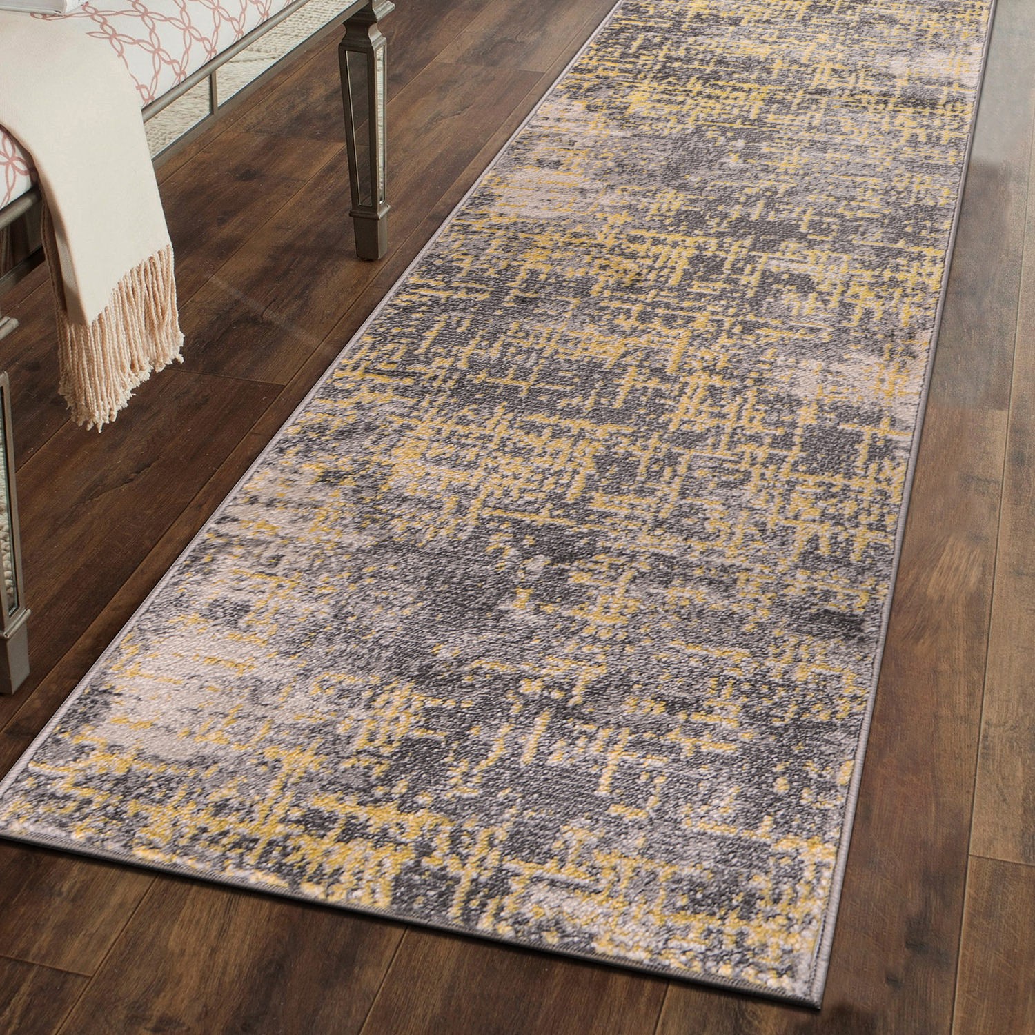 Rugshop Runner Rug Distressed Abstract Design Hallway Rug Runner for Bedroom 2×7