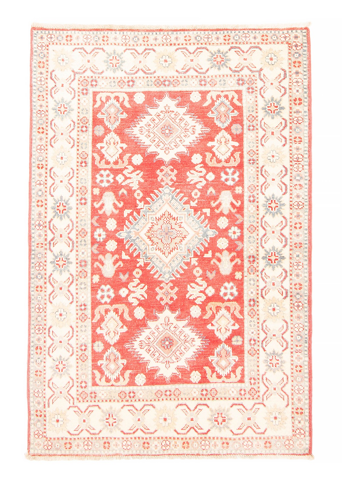 Hand Knotted Area Rug 3’5″ x 4’9″ Traditional Oriental Wool Carpet