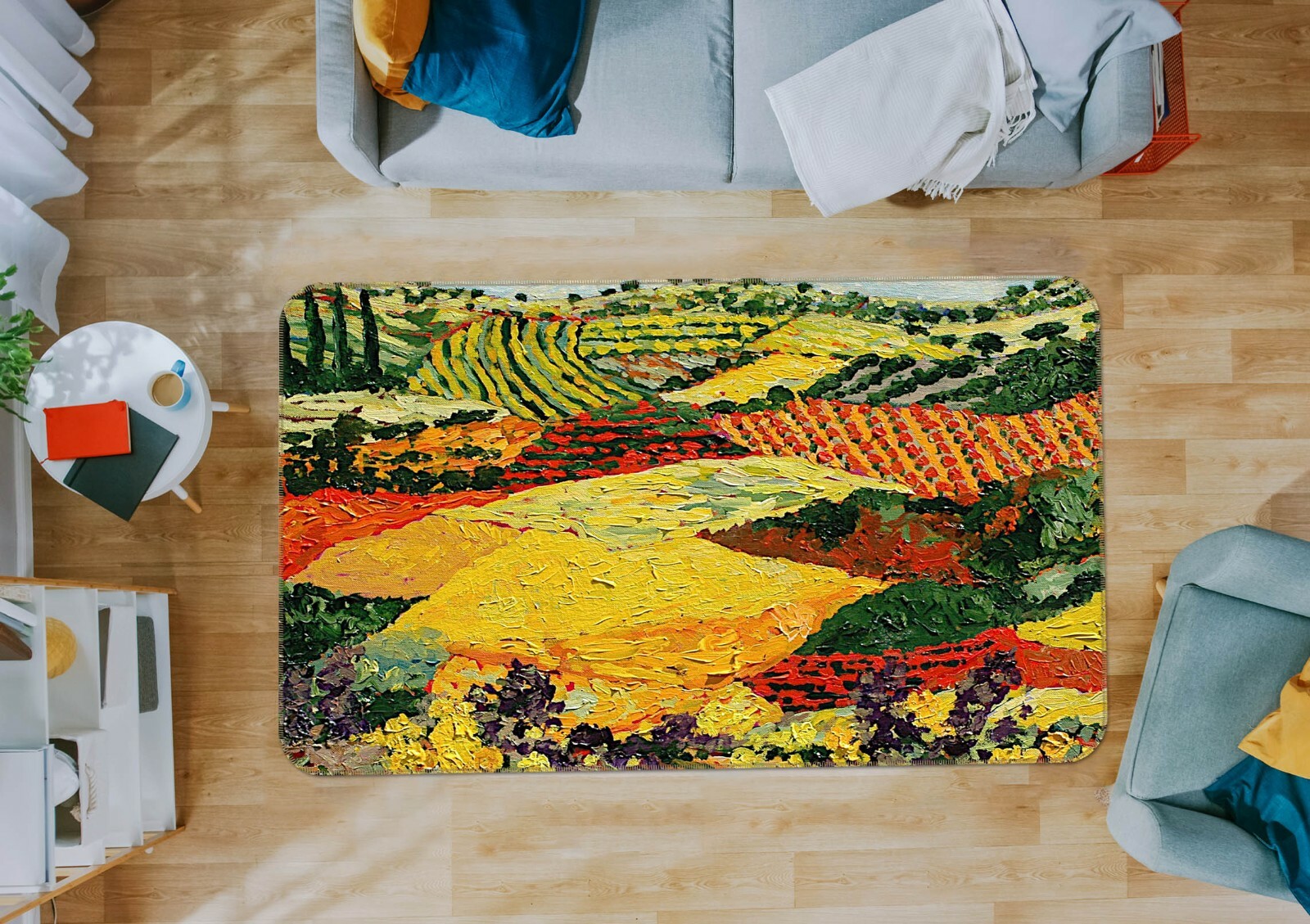 3D Field Oil Painting ZHUA30 Game Non Slip Rug Mat Photo Carpet Allan P Zoe