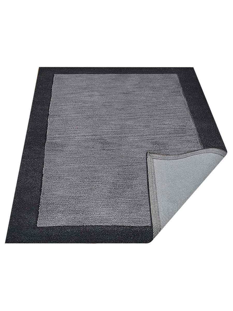 Hand Tufted Wool Area Rug Solid Charcoal Black BBH Homes BBK00201
